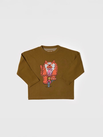 Maru + Bo Shirt 'PEDAL FASTER GRAPHIC'‌‌‌‌‌‌‌‌‌‌ in Braun: Vorderseite
