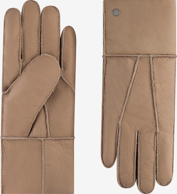 Roeckl Full finger gloves 'ELSFJORD' in Beige: front