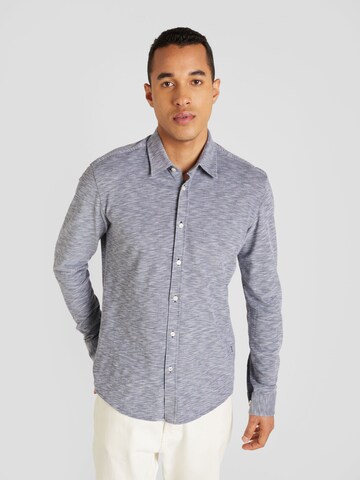 BOSS Regular Fit Hemd 'ROAN' in Blau: Vorderseite