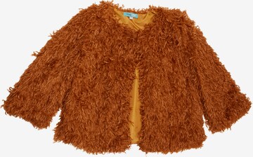 TOOche Between-Season Jacket 'Feder Frou-Frou' in Brown: front