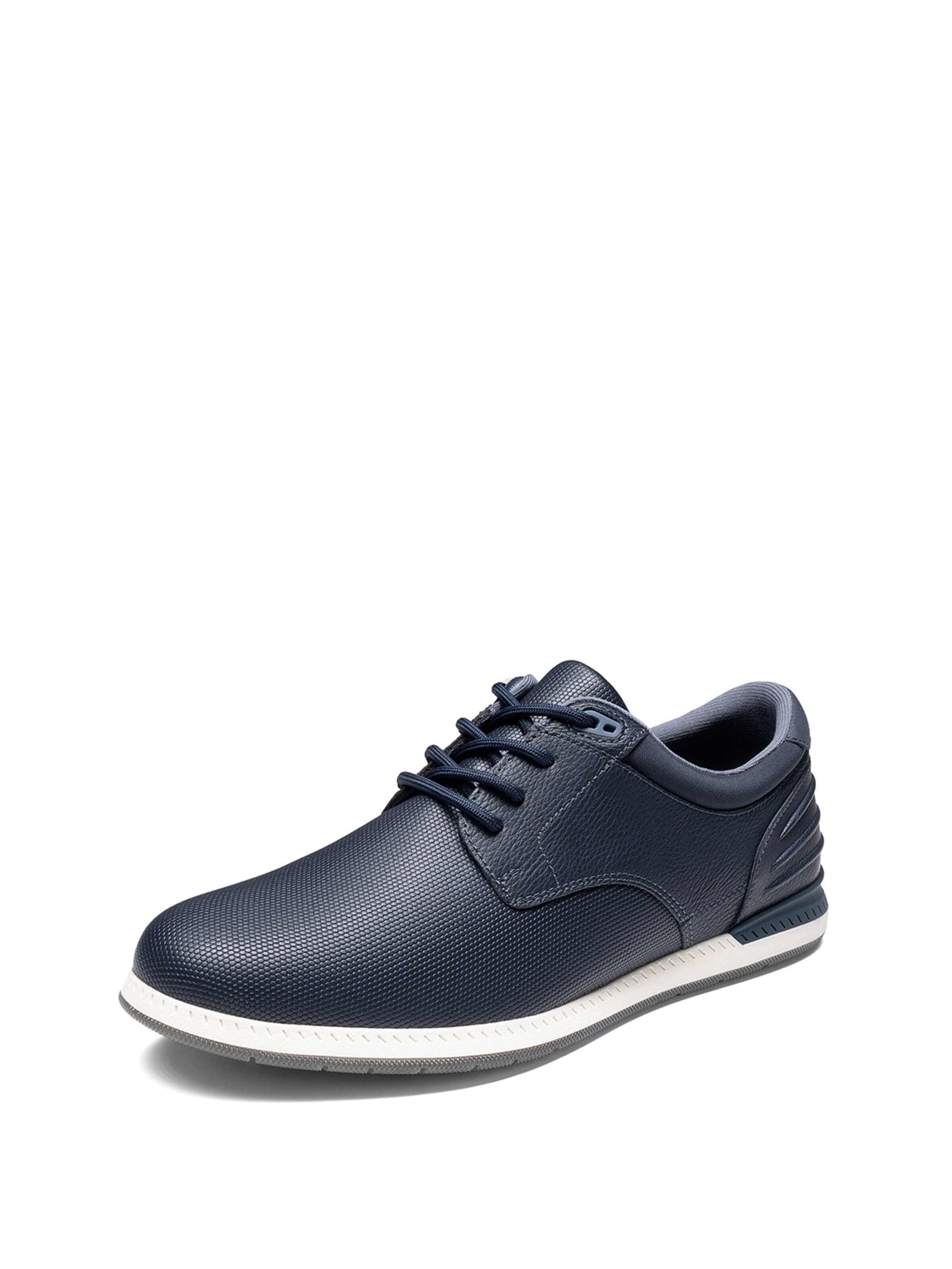 Scarpa stringata di Bruno Marc in blu: frontale
