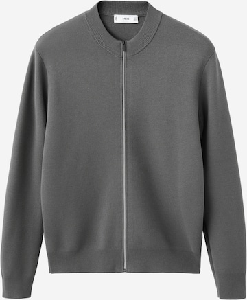 MANGO MAN Strickjacke 'LUXUSC' in Grau: Vorderseite