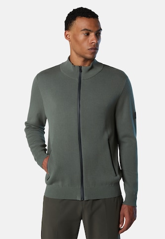 North Sails Knit Cardigan in Grey: front