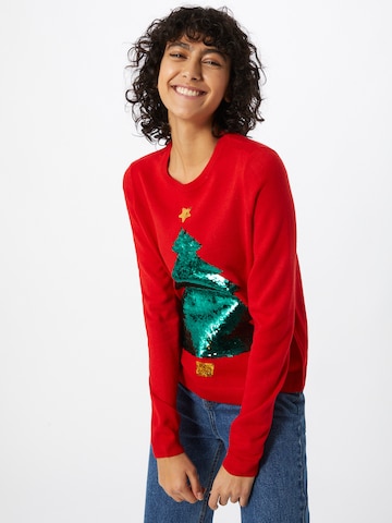 ONLY - Pullover 'Xmas' em vermelho: frente