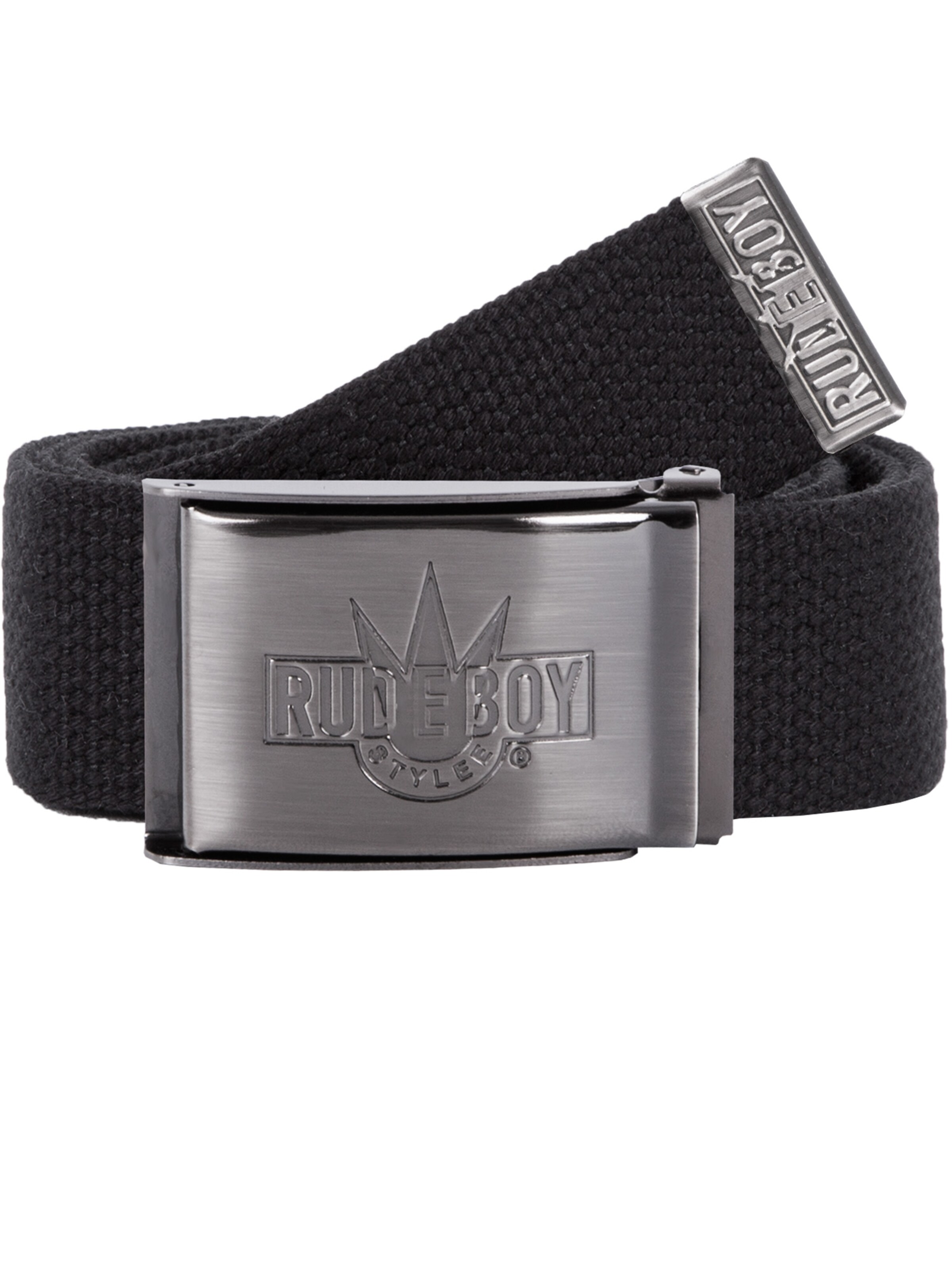 Rudeboy Stylee Belt 'Classic Rudeboy' in Black: front