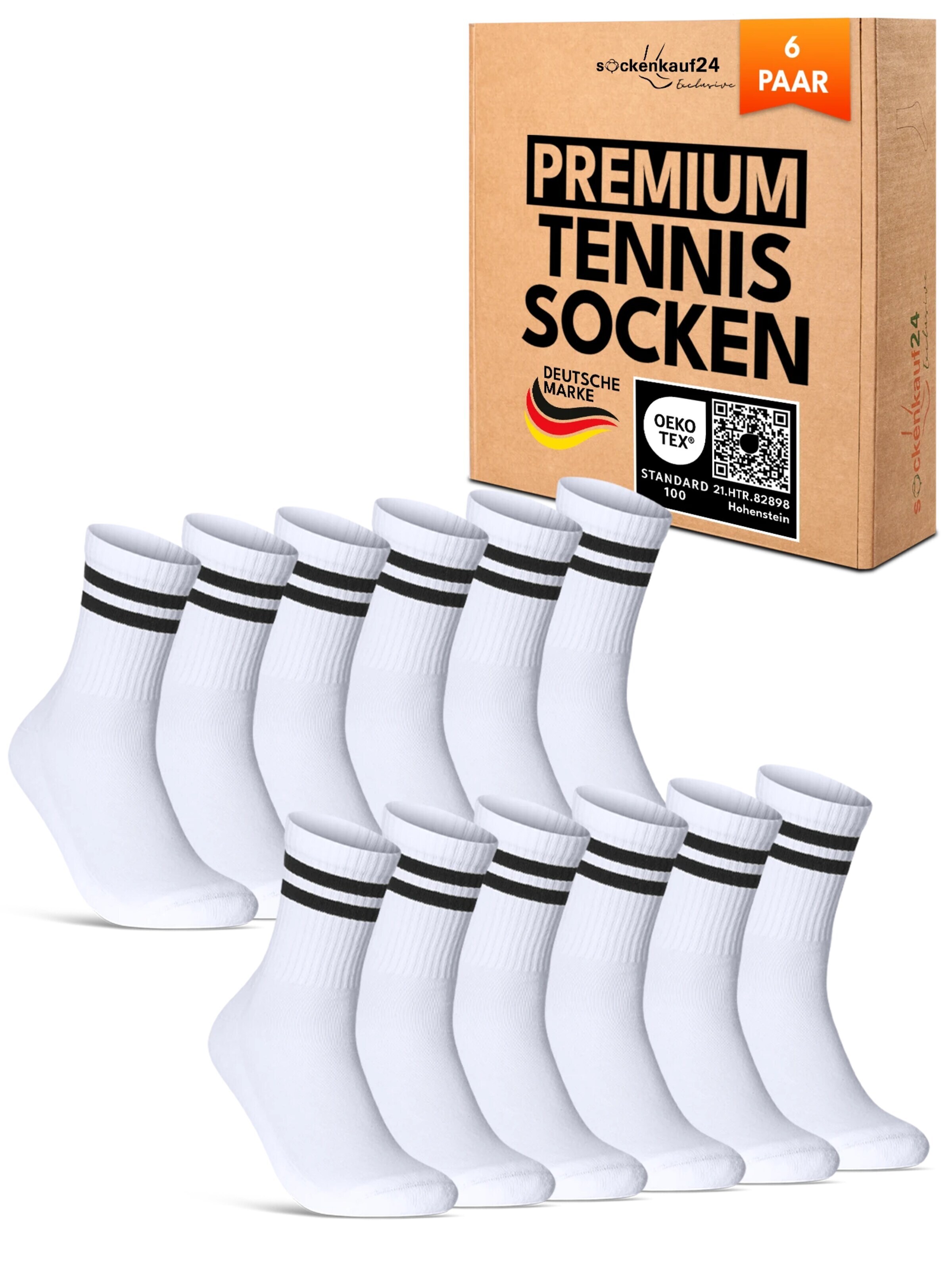 sockenkauf24 Athletic Socks in White: front