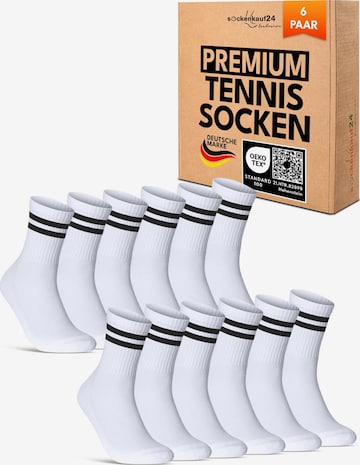 sockenkauf24 Athletic Socks in White: front