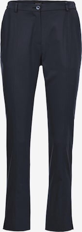 Goldner Regular Pleated Pants 'Anna' in Blue: front