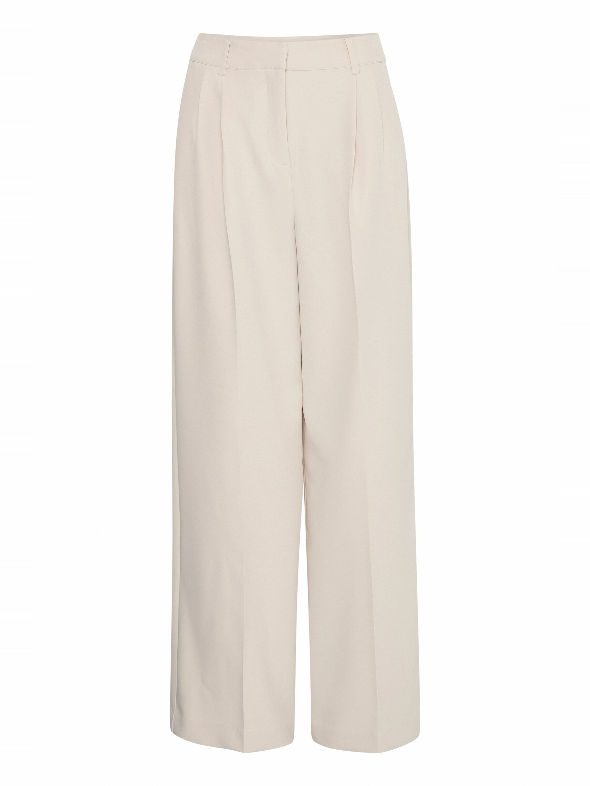 ICHI Bandplooibroek 'IHLexi PA9' in de kleur Beige, Productweergave