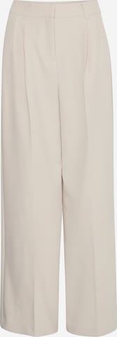 ICHI Pleat-Front Pants 'IHLexi PA9' in Beige: front
