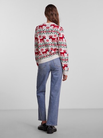 PIECES - Pullover 'Xmas' em branco