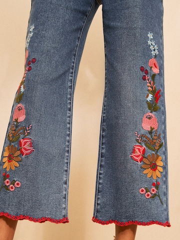 love & roses Bootcut Τζιν σε μπλε