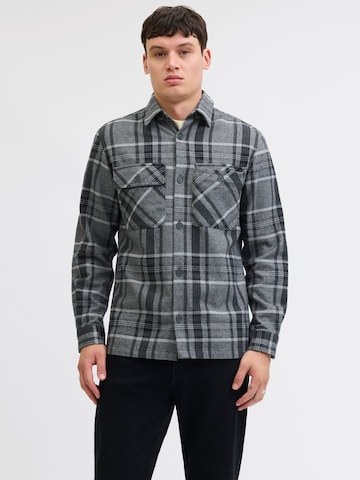 JACK & JONES Regular Fit Hemd in Grau: Vorderseite