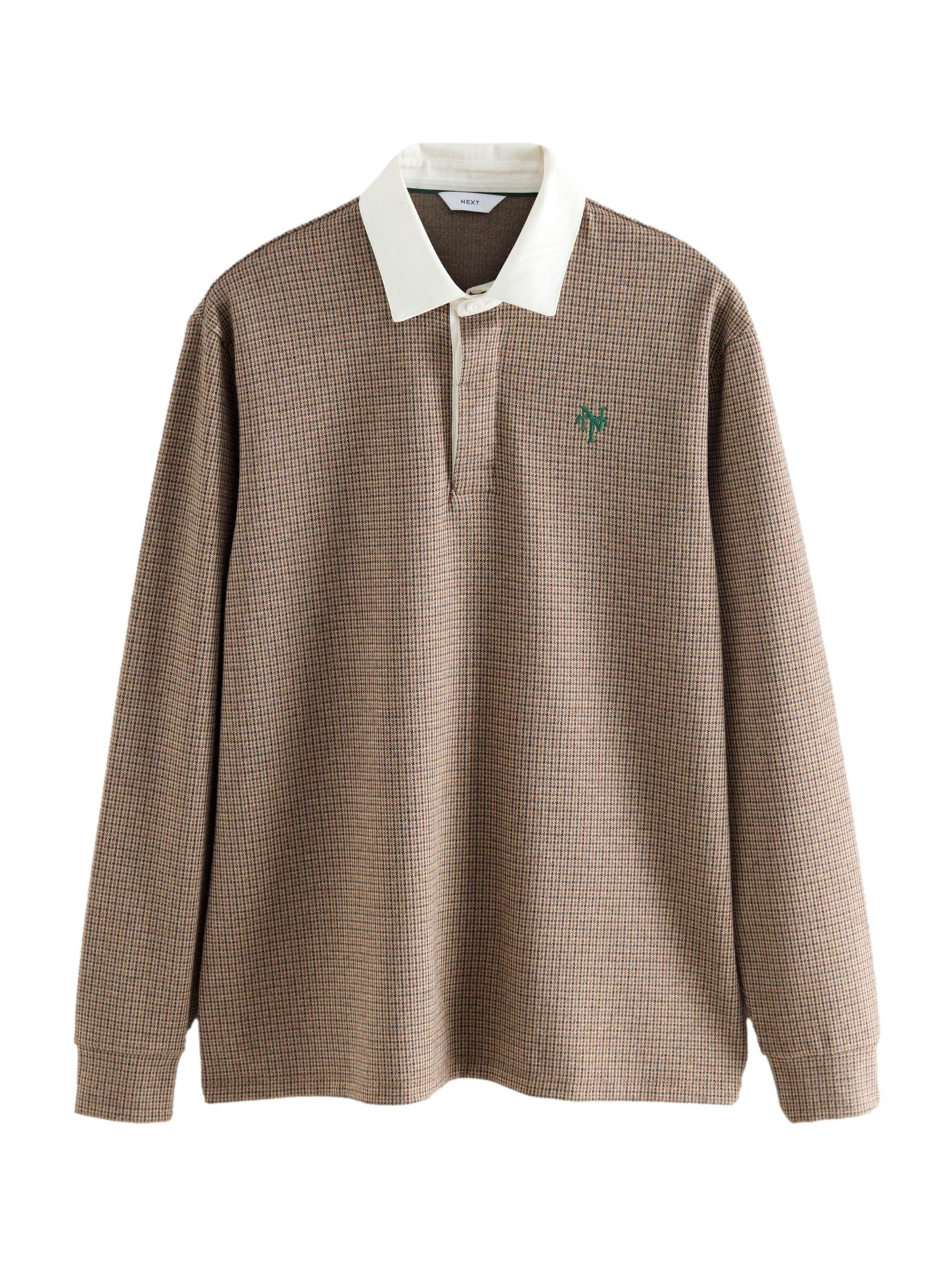 Next T-shirt i brun: framsida