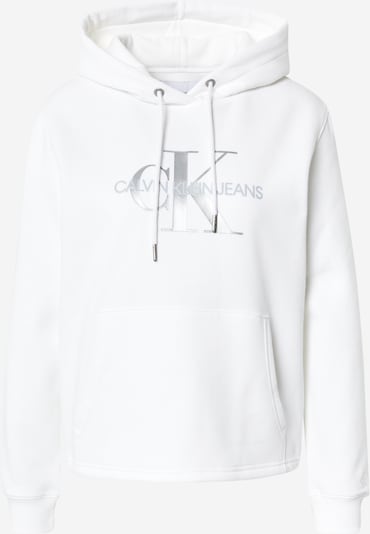 Calvin Klein Jeans Sweatshirt in Silver / White, Item view