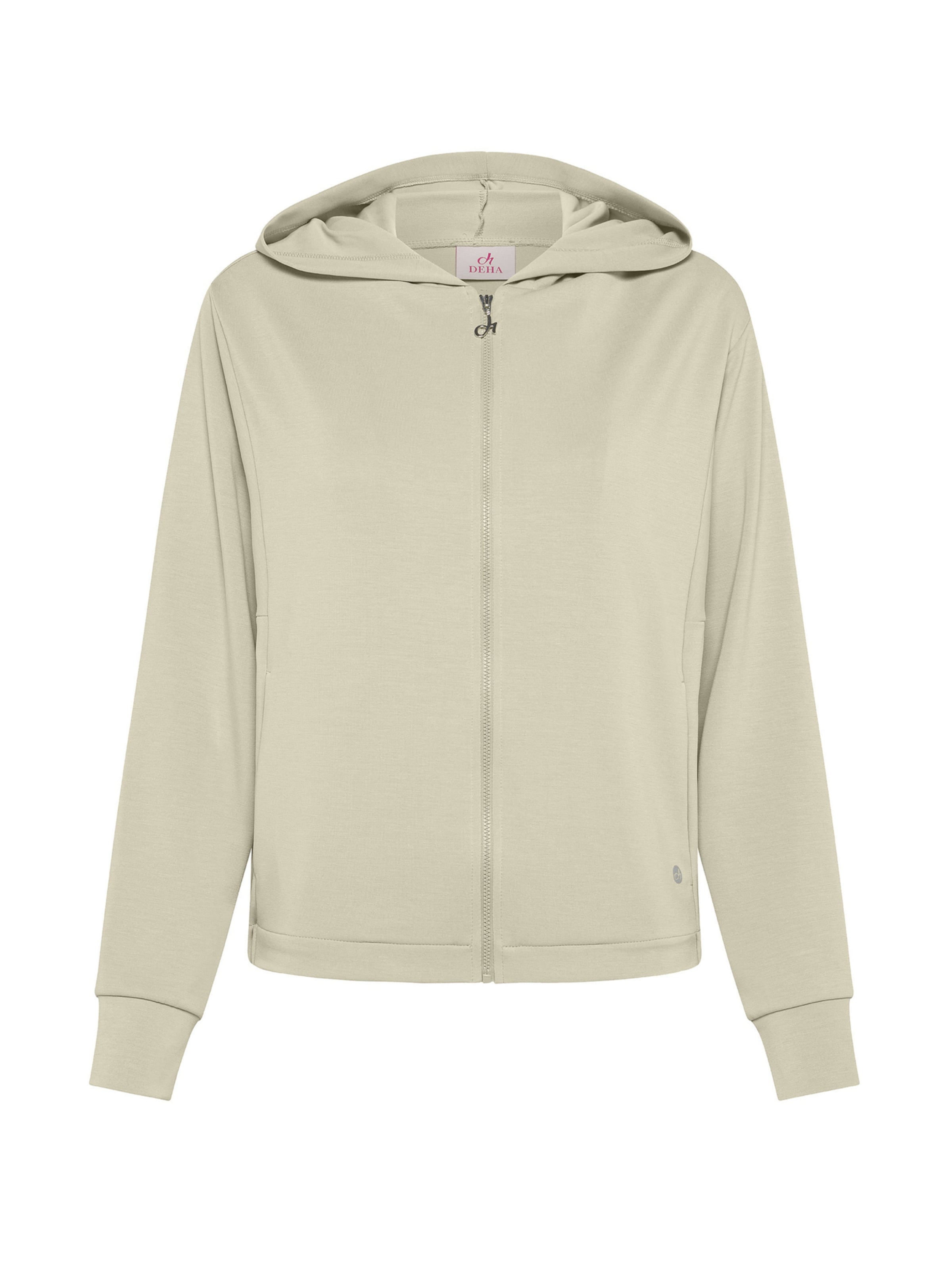 DEHA Sweatjacke in Beige: Vorderseite