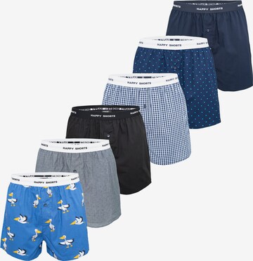 Happy Shorts Boxershorts in Blauw: voorkant