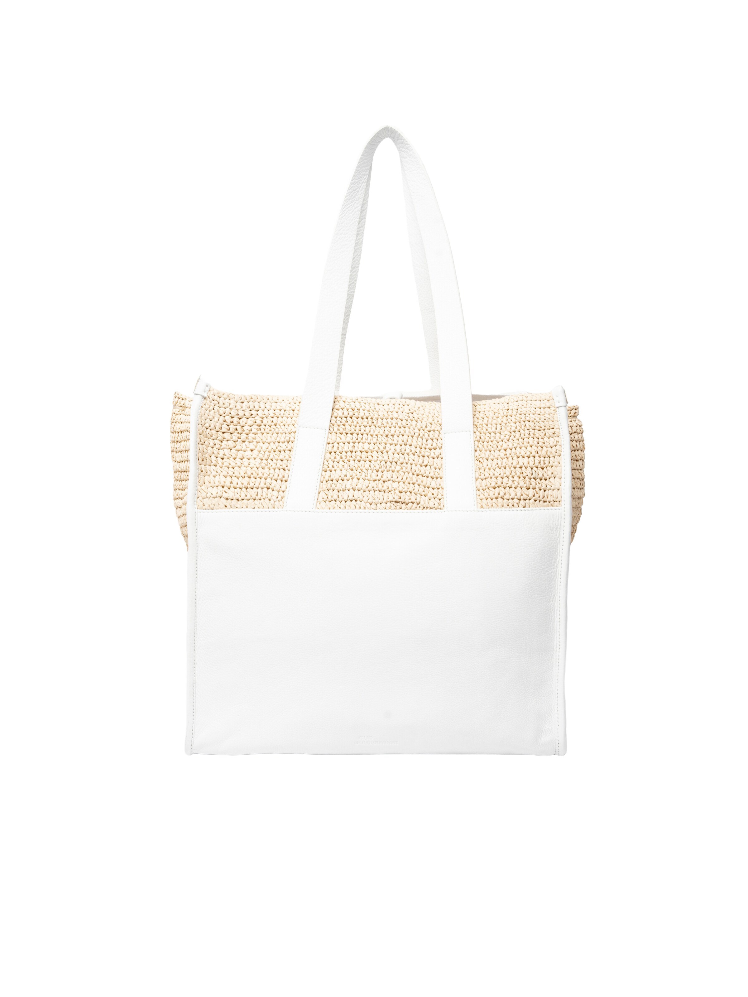 Clio Handbag 'KYRA RAFFIA' in Beige