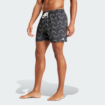 ADIDAS SPORTSWEAR Athletic Swim Trunks in Black: front