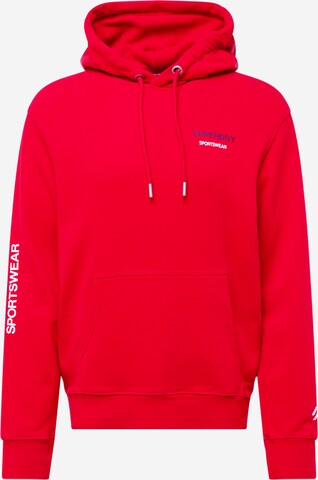 Superdry Mikina 'Locker' – červená: přední strana