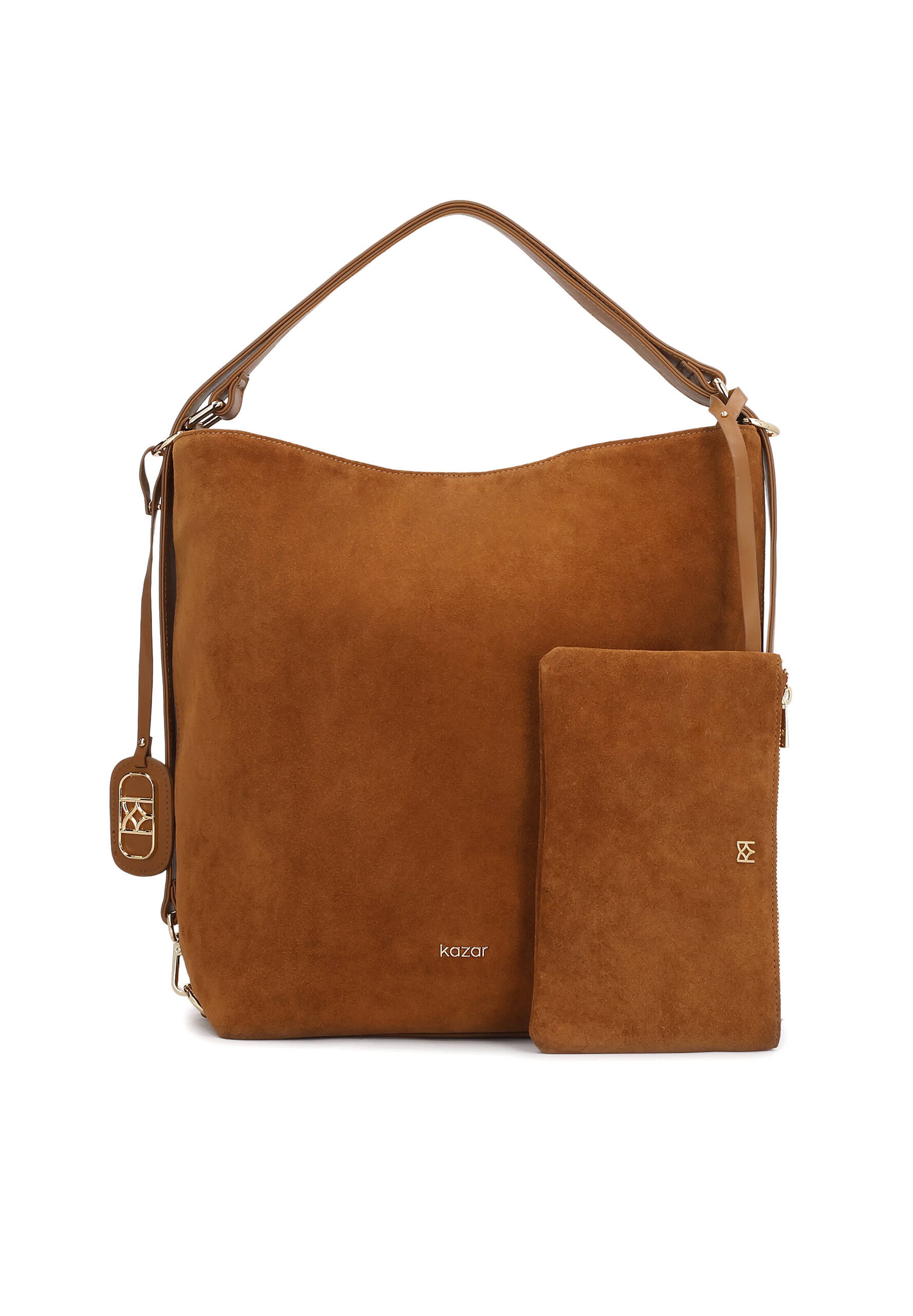 Kazar Чанта за през рамо в кафяво: отпред