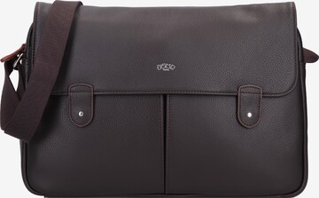 Jump Document Bag in Brown: front