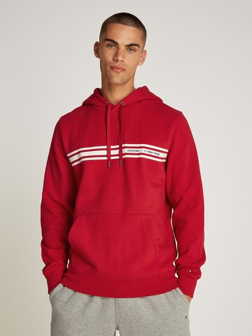 TOMMY HILFIGER Mikina – červená: přední strana