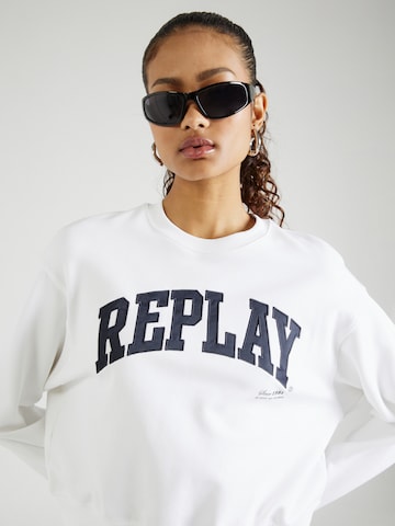 REPLAY Sweatshirt i vit