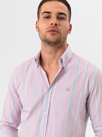 By Diess Collection Slim fit Πουκάμισο 'Narciso' σε ροζ