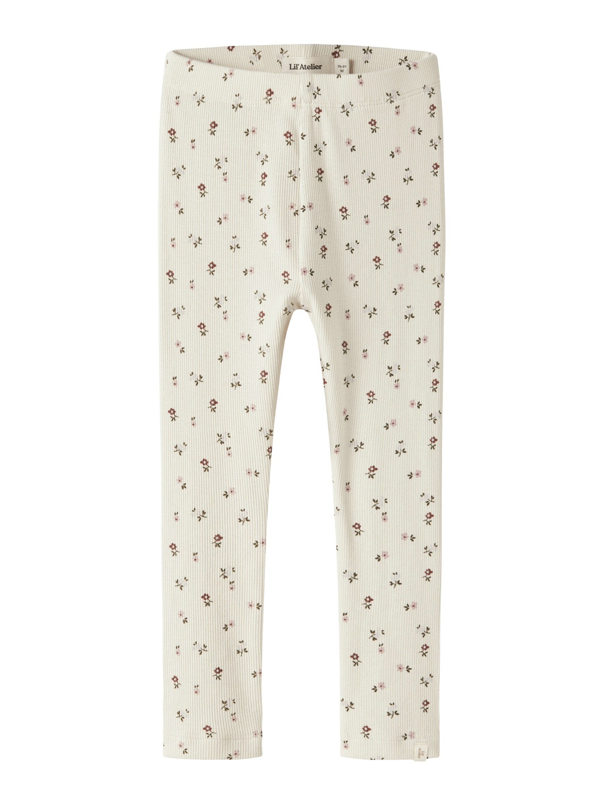 Lil'Atelier Leggings 'NMFGAGO' in Beige: voorkant