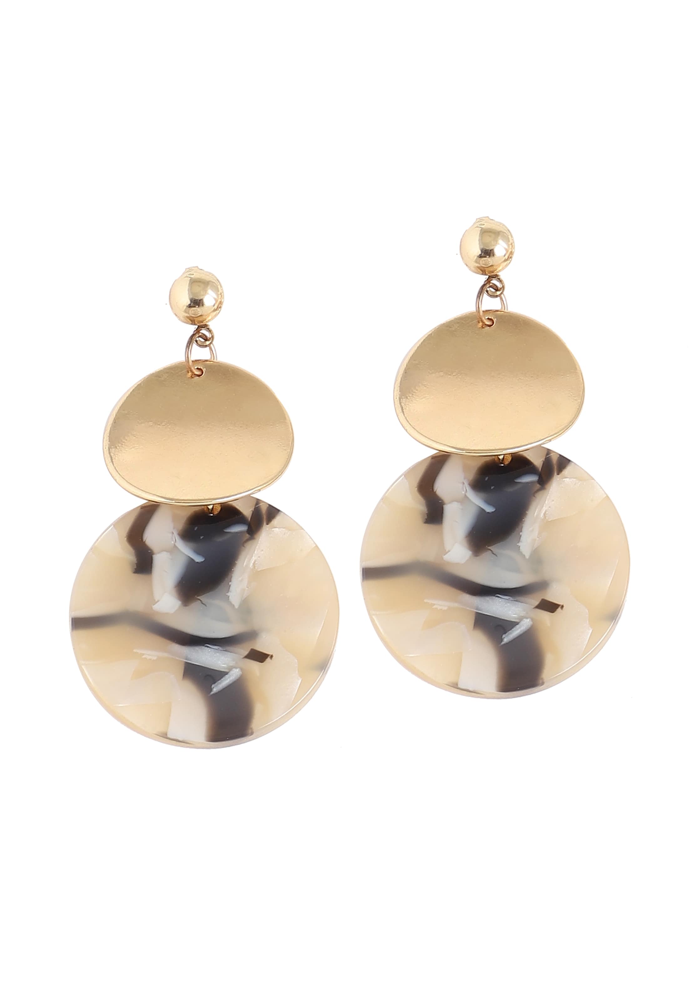 Boucles d'oreilles 'Hatty' SOHI en or : devant