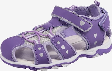Happy Bee Sandals in Purple: front