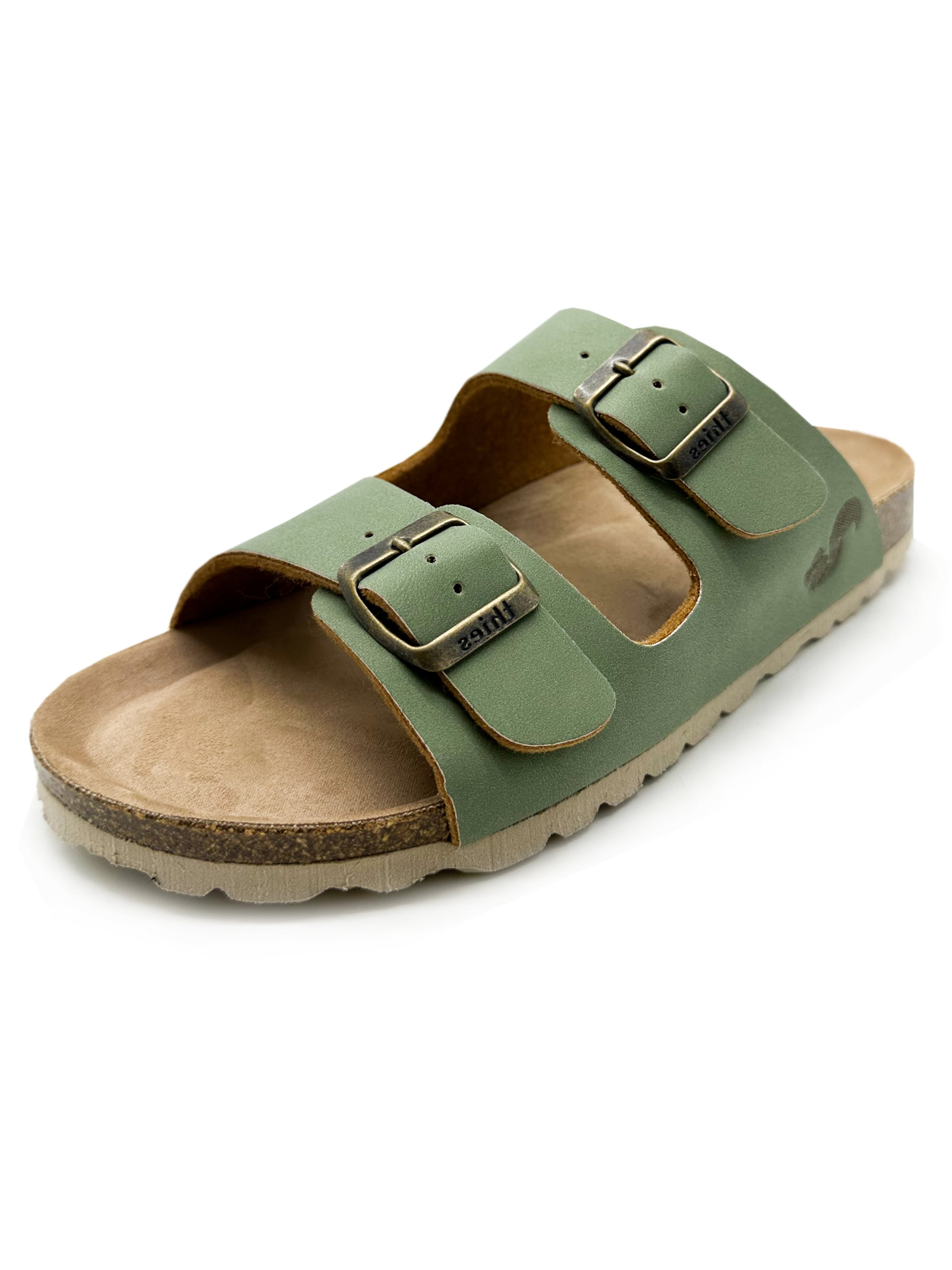 thies Mules 'thies 1856 ® Eco Bio Sandal' in Green: front