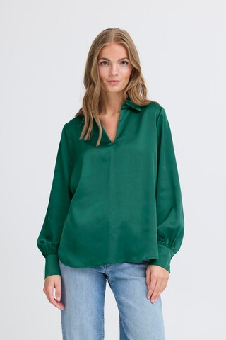 ICHI Bluse in Grün: Vorderseite