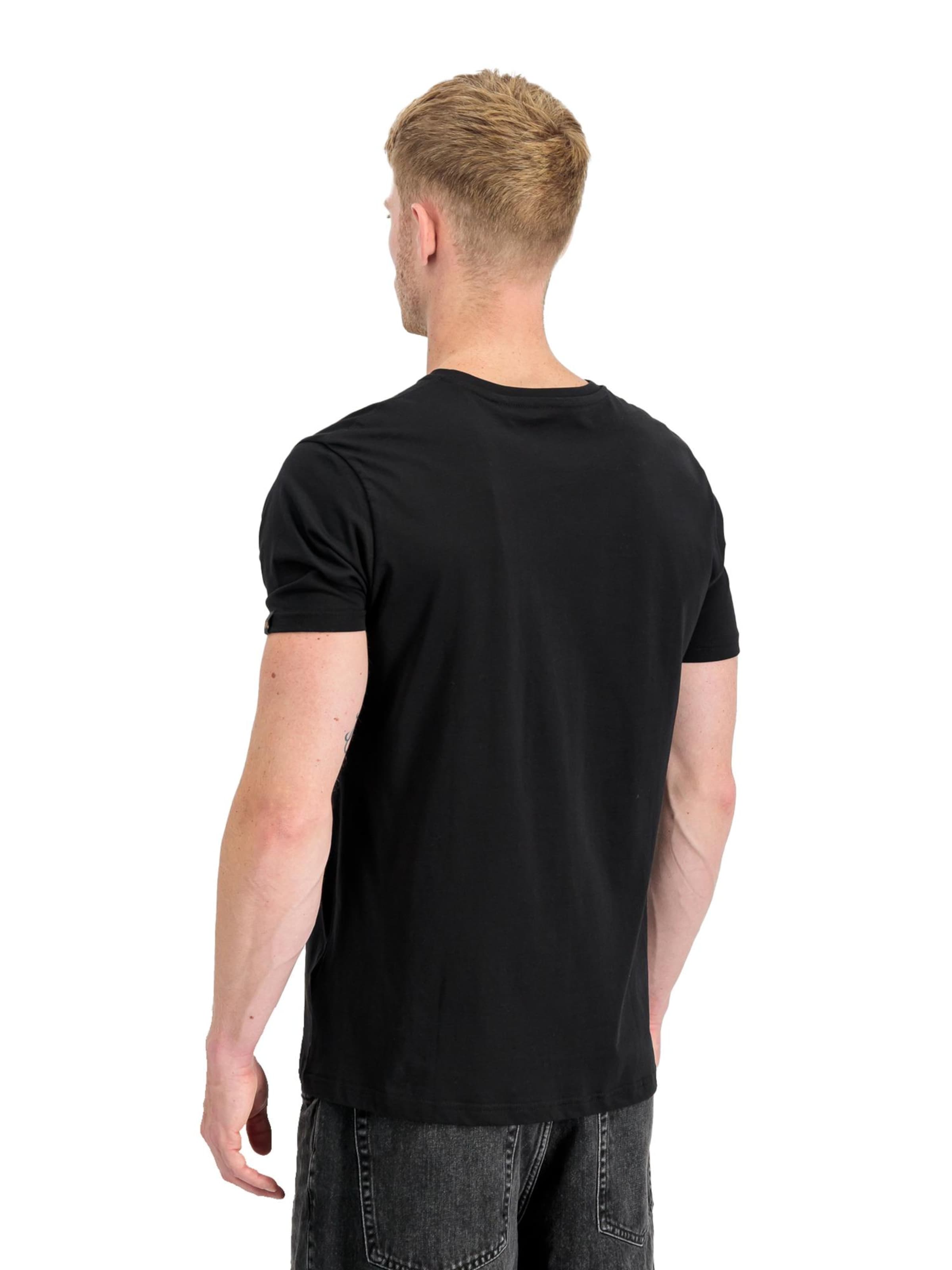 ALPHA INDUSTRIES Средняя посадка Футболка в Черный