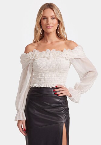 faina - Blusa en beige: frente