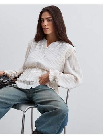 Scalpers Scpleated Blouse ' ' in Weiß: Vorderseite