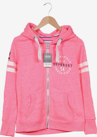 Superdry Sweatshirt & Zip-Up Hoodie in XXL in Pink: front