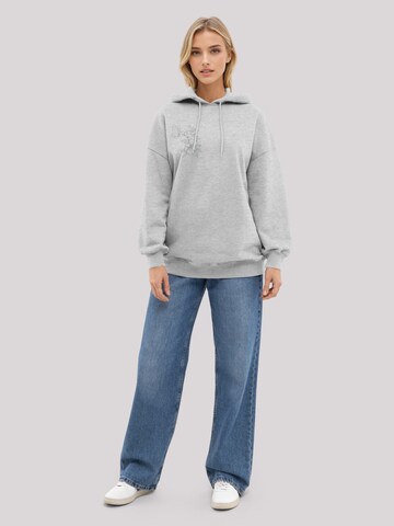 Sweat-shirt 'Schmetterling Blumen Bestickt' F4NT4STIC en gris