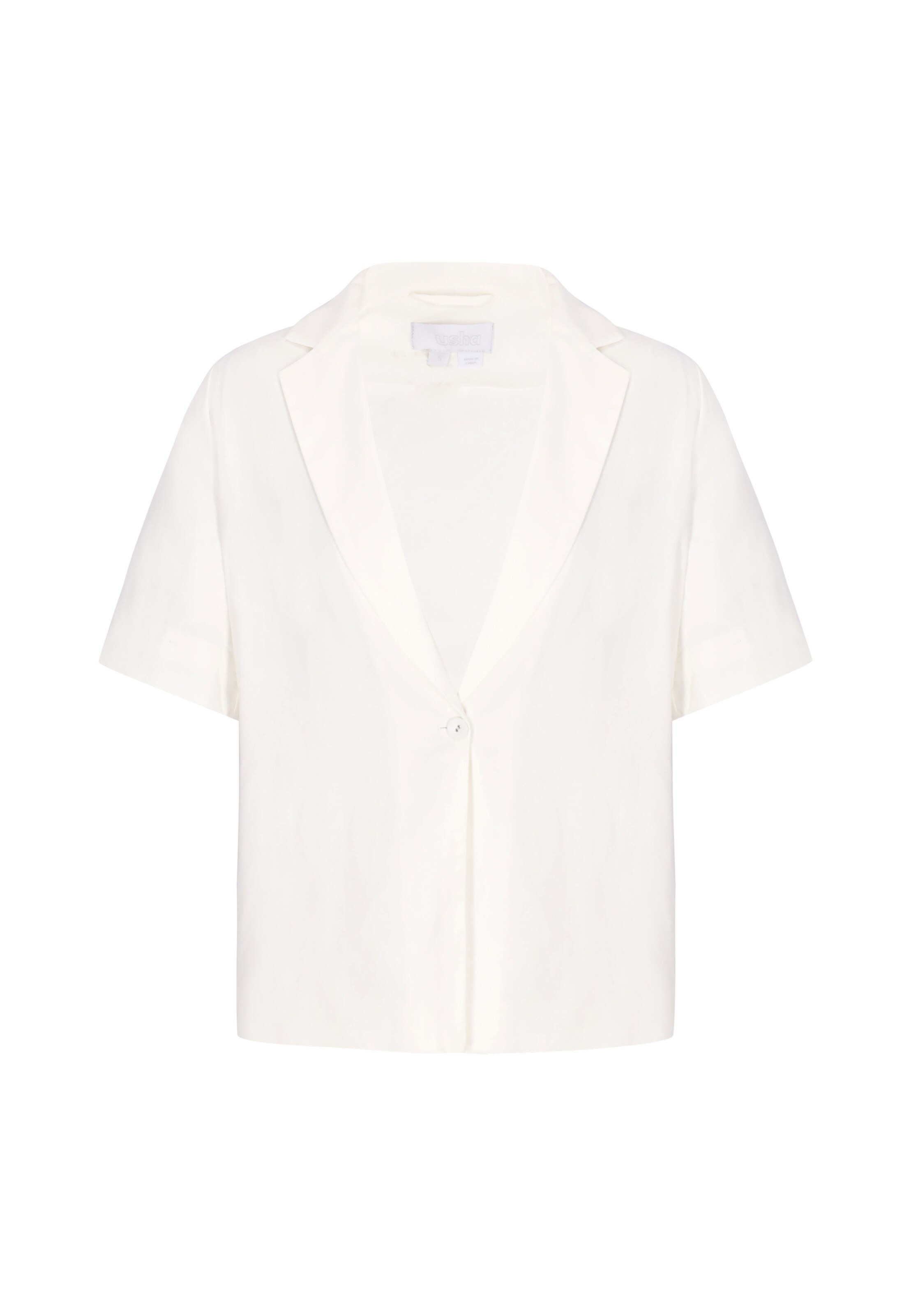 usha WHITE LABEL - Blazer 'Minimalistic' en blanco: frente