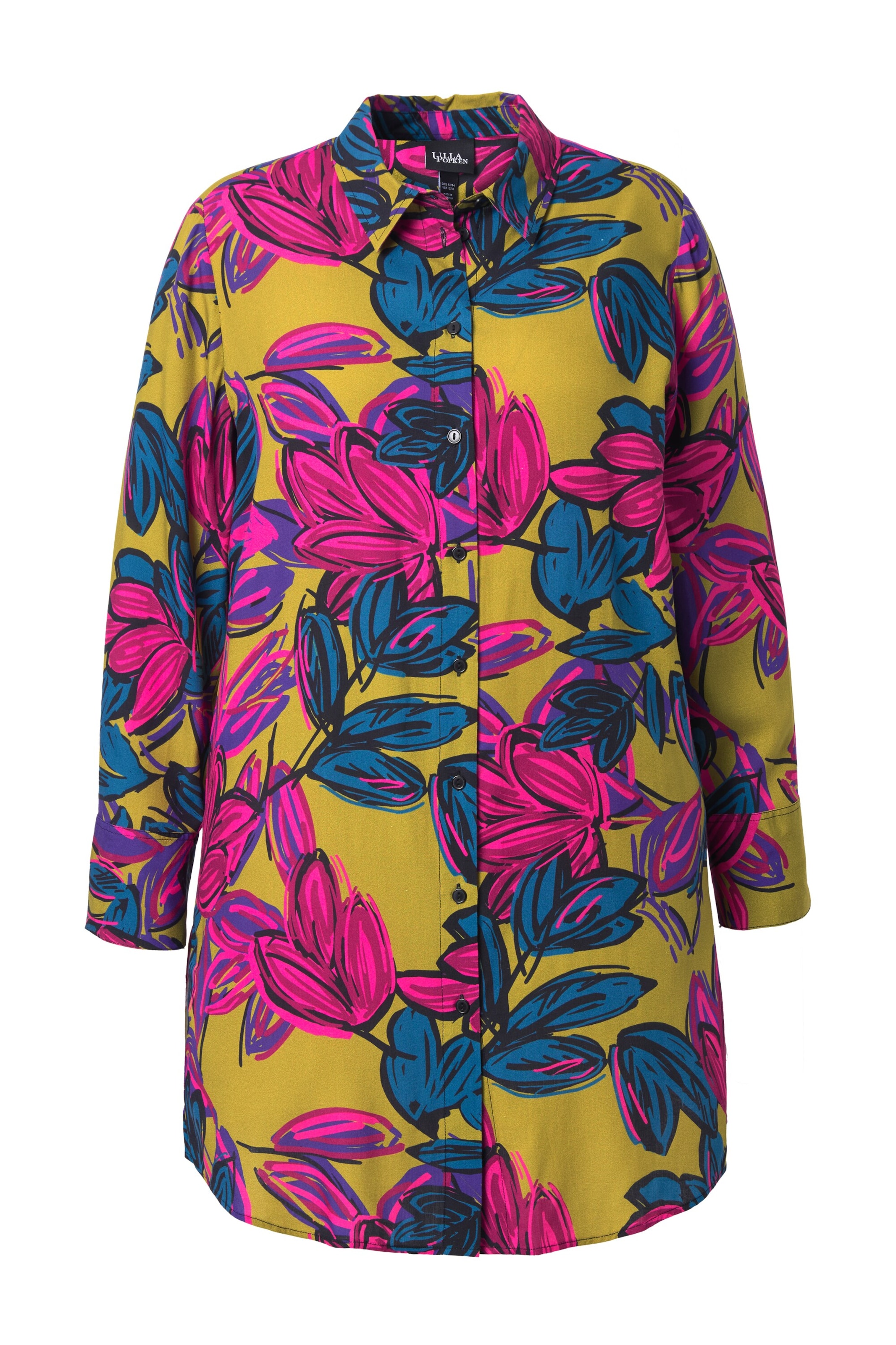 Ulla Popken Tuniek in Geel: voorkant