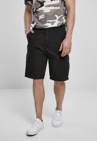 Brandit Loosefit Cargohose in Schwarz: Vorderseite