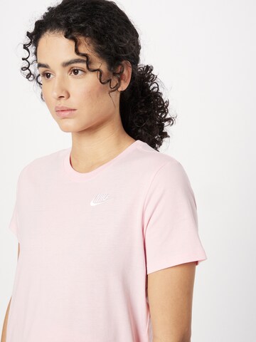 rožinė Nike Sportswear Marškinėliai 'Club Essential'