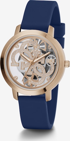 GUESS Analoguhr 'QUATTRO CLEAR ' in Blau