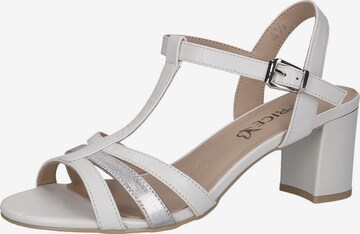 CAPRICE Strap Sandals in White: front