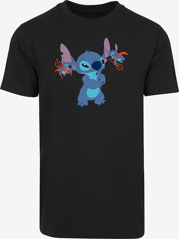 F4NT4STIC Shirt 'Lilo And Stitch Little Devils' in Black: front