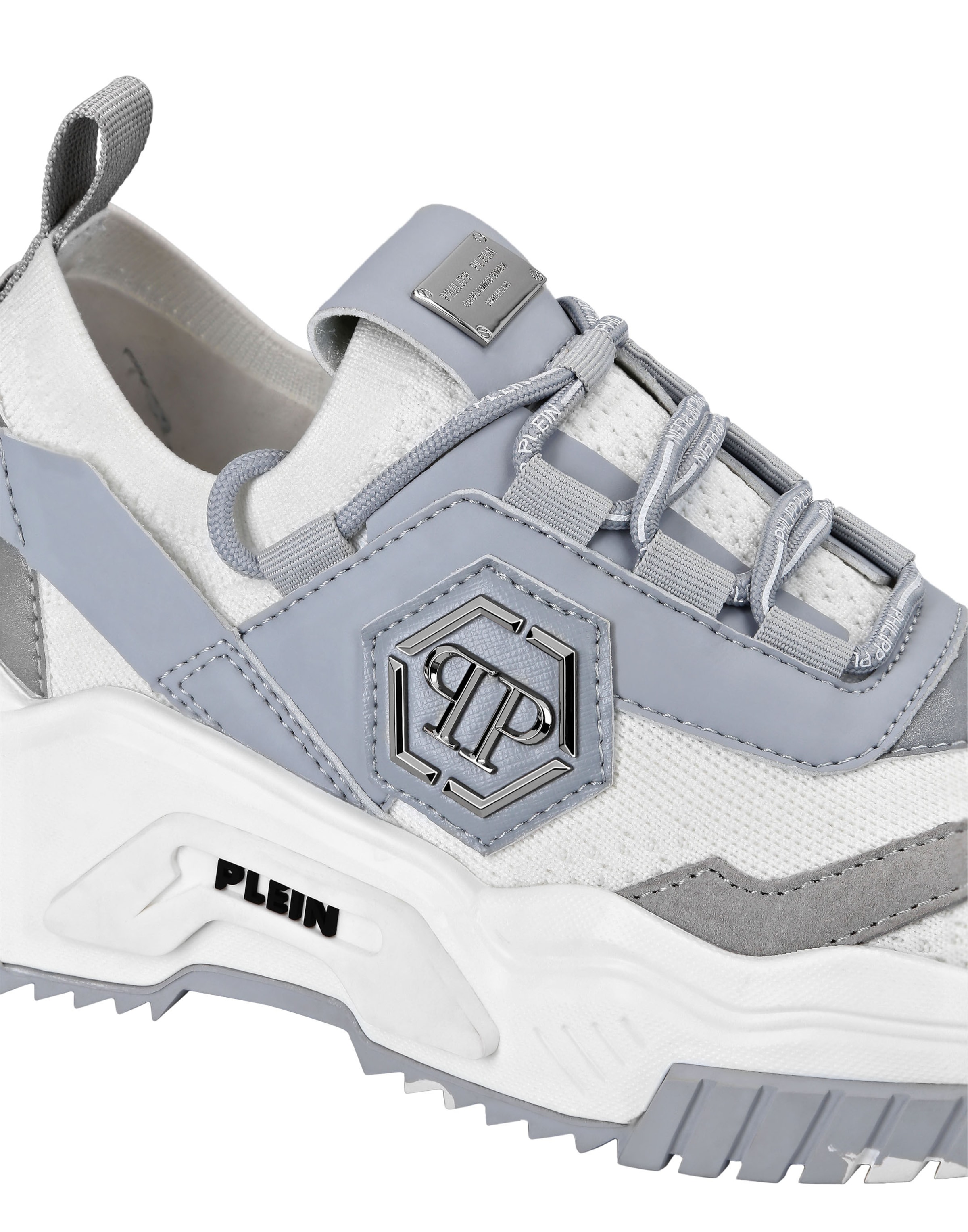 Philipp Plein - Sapatilhas baixas 'Predator' em branco