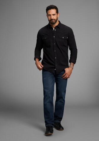 ARIZONA Comfort Fit Hemd in Schwarz