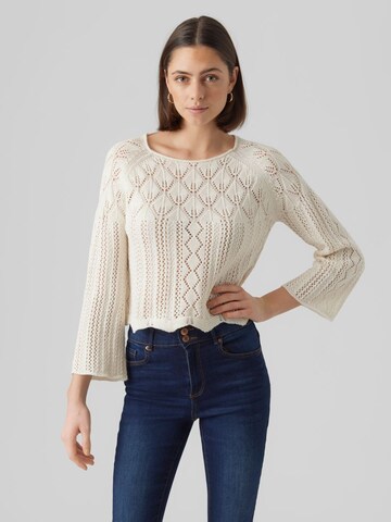 VERO MODA Sweater 'GINGER' in Beige: front