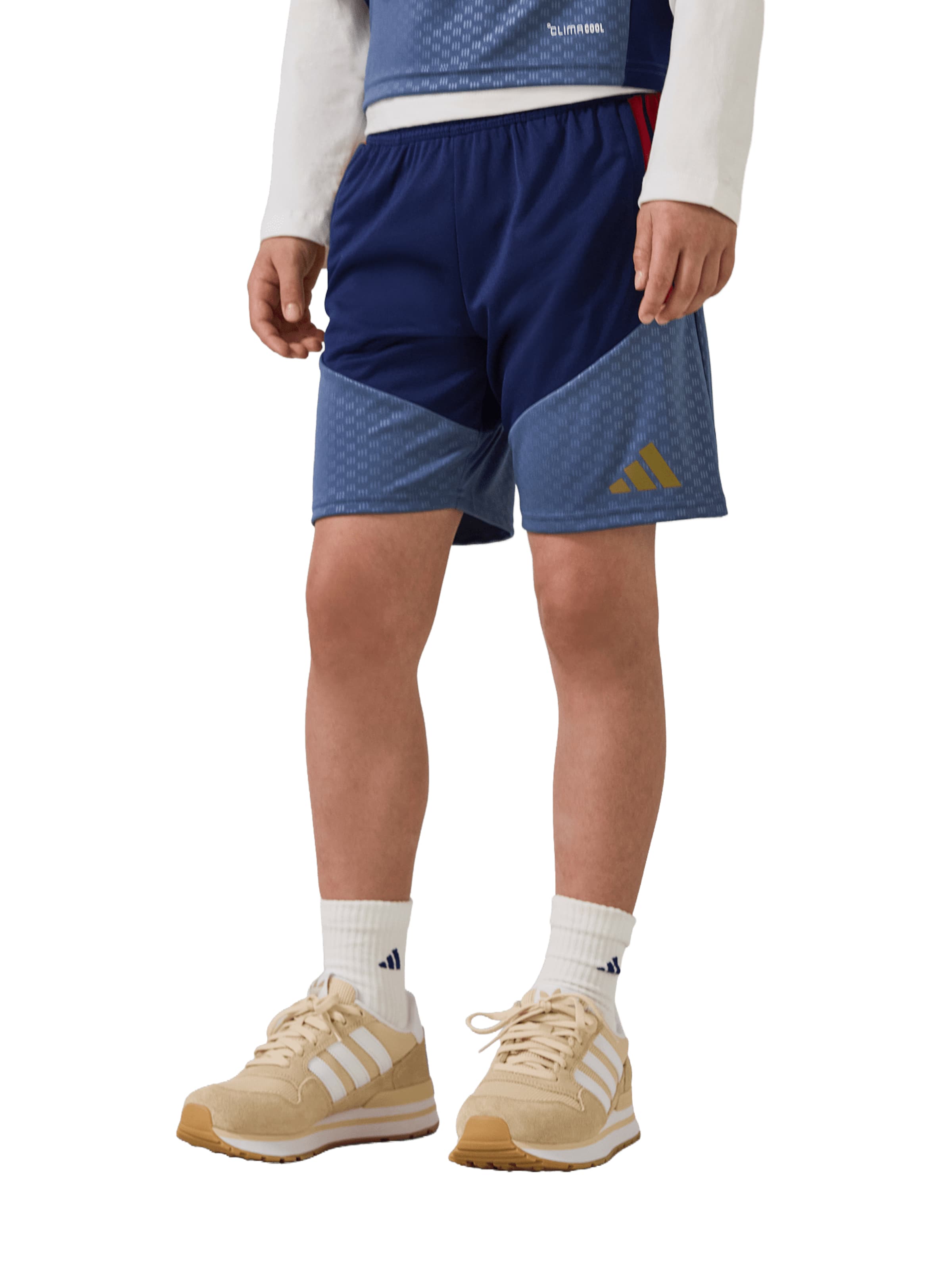 Regular Pantaloni sport 'Teamline' de la ADIDAS PERFORMANCE pe albastru: față